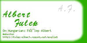 albert fulep business card